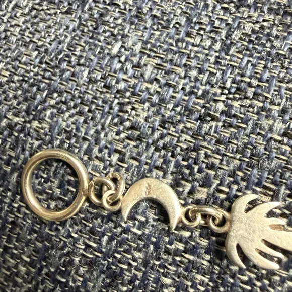 Sterling Silver Moon and Palm Tree Bracelet - Picture 12 of 12